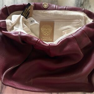 Vince Camuto Red Shoulder Bag with Structured Design